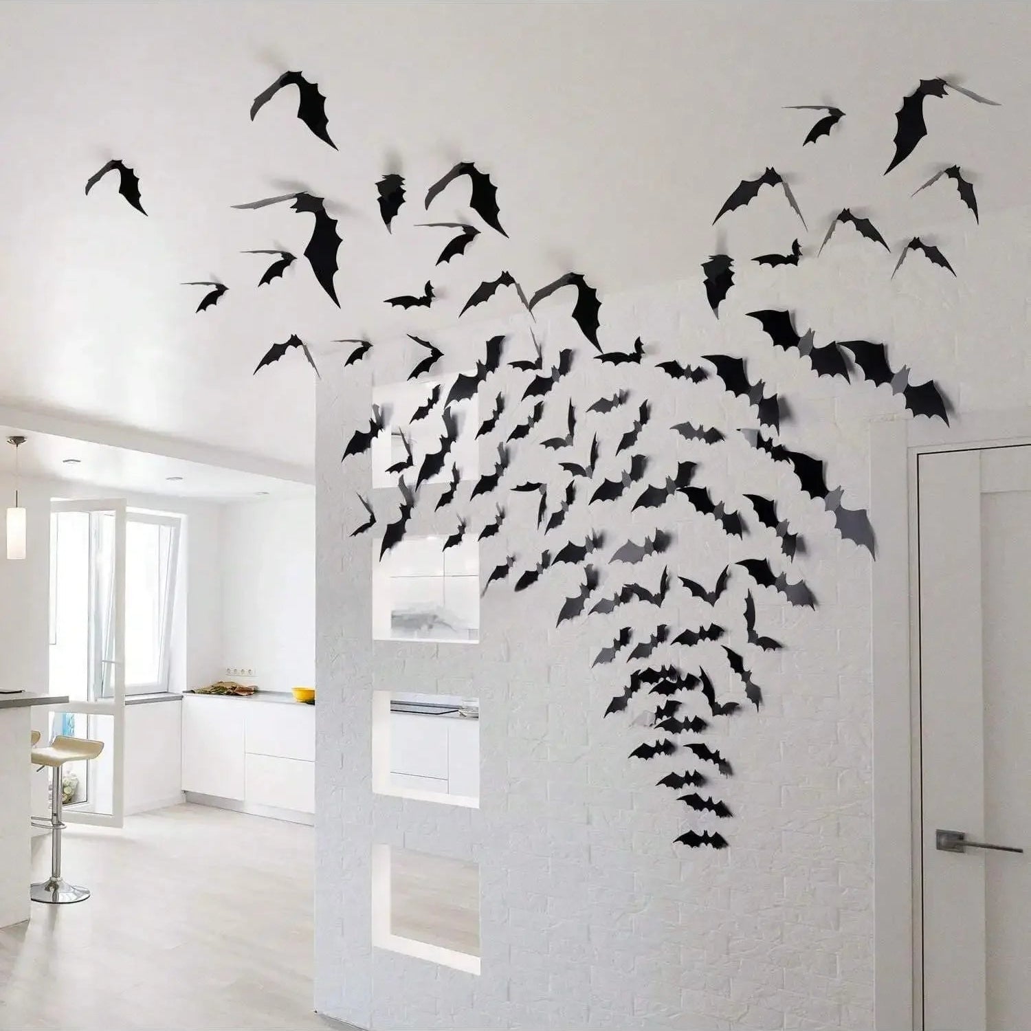 60pcs 3D Waterproof Black Bat Wall Decor – Halloween and Party - Onlytenbucks.com