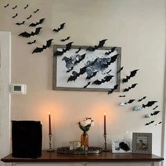60pcs 3D Waterproof Black Bat Wall Decor – Halloween and Party - Onlytenbucks.com