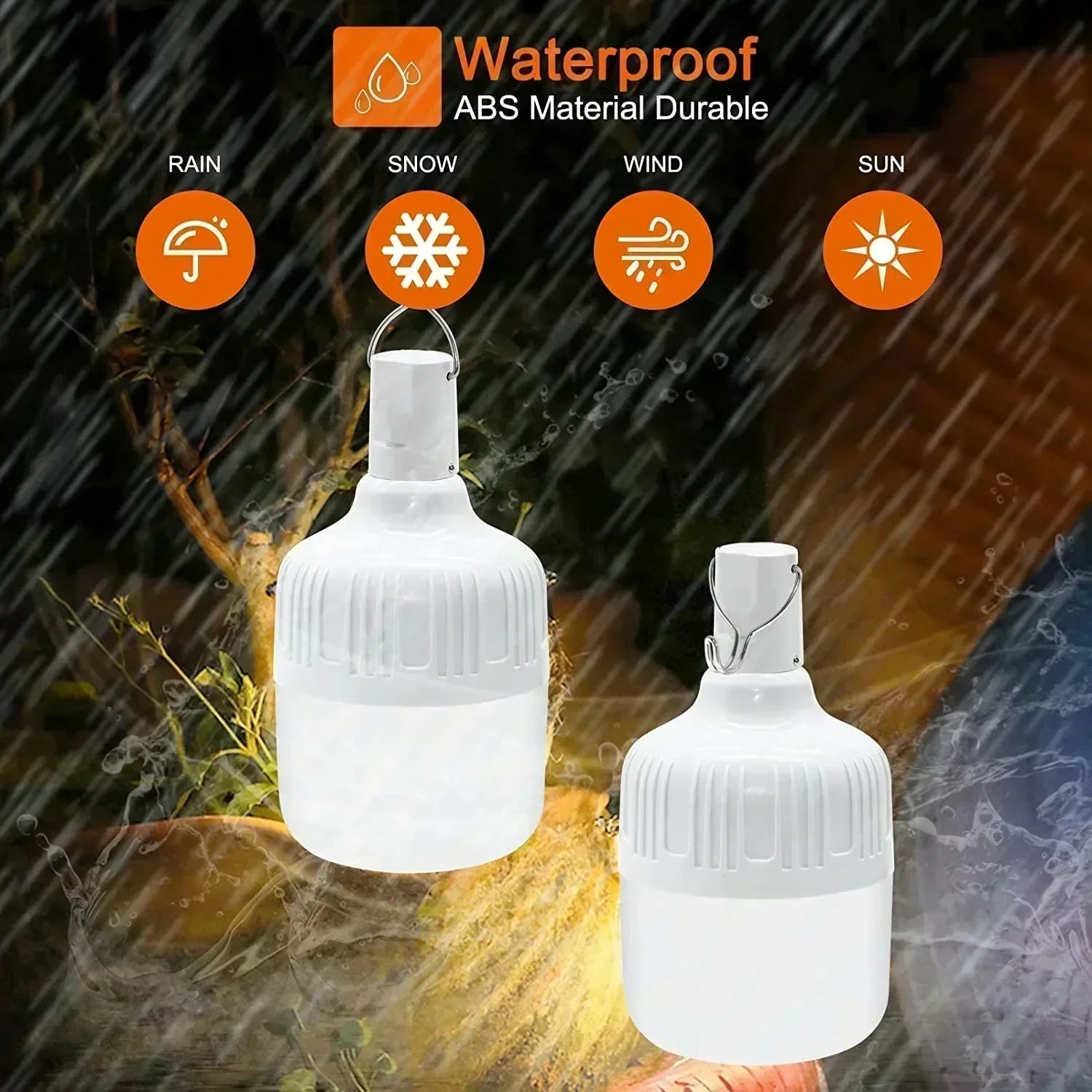 60W Rechargeable LED Emergency Light – USB Camping Lantern - Onlytenbucks.com
