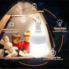 60W Rechargeable LED Emergency Light – USB Camping Lantern for Outdoors, Night Markets, and Power Outages - Onlytenbucks.com