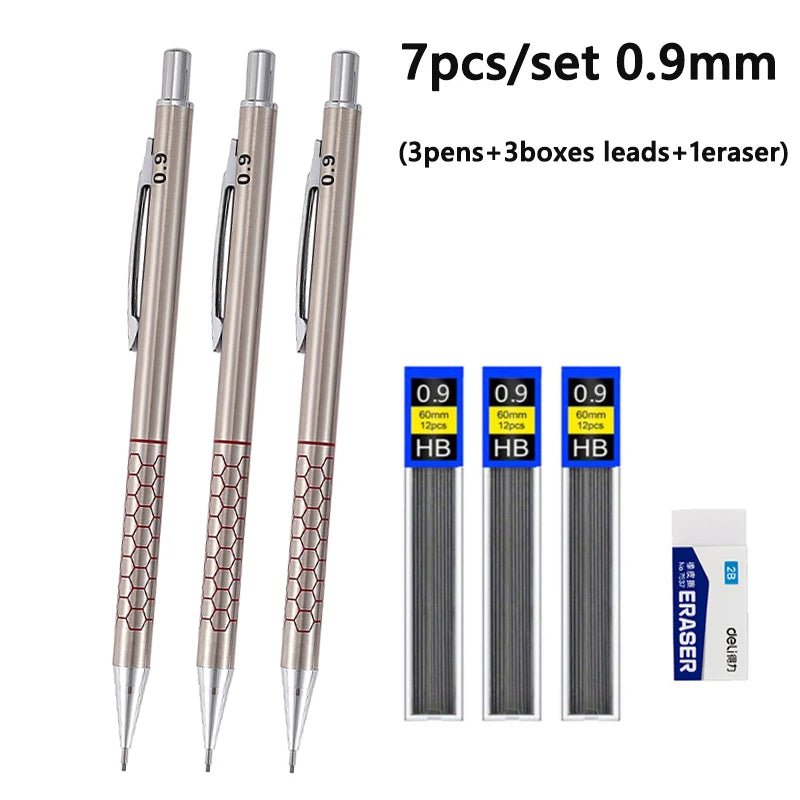 7 - Piece Metal Mechanical Pencil Set - Onlytenbucks.com