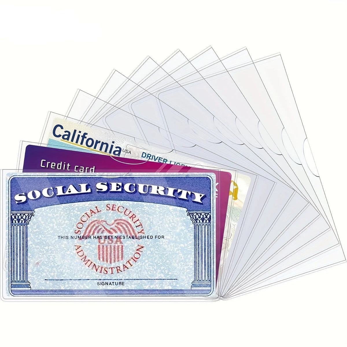 8 - Piece PVC Card Protective Cover Set - Onlytenbucks.com