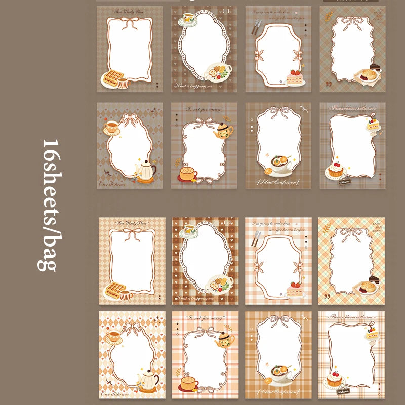 Mr.Paper Light Sleep Manuscript Sticker Pack | Hand-Drawn Base Stickers for Journal De close-up view