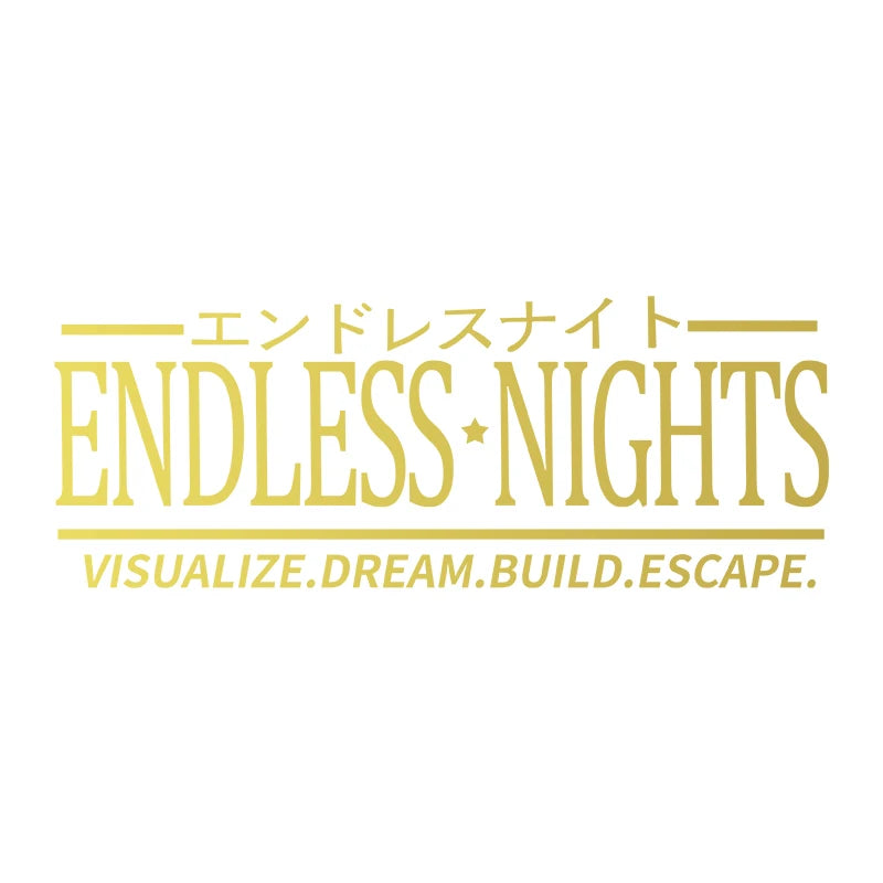 Endless Nights Japanese Vinyl Sticker | JDM Drift Stance Anime Decal for Car Window Bu close-up view