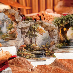 Mountain River Landscape Diorama Stickers | 60pcs Scenic Decals for Journal Scrapbook alternate view