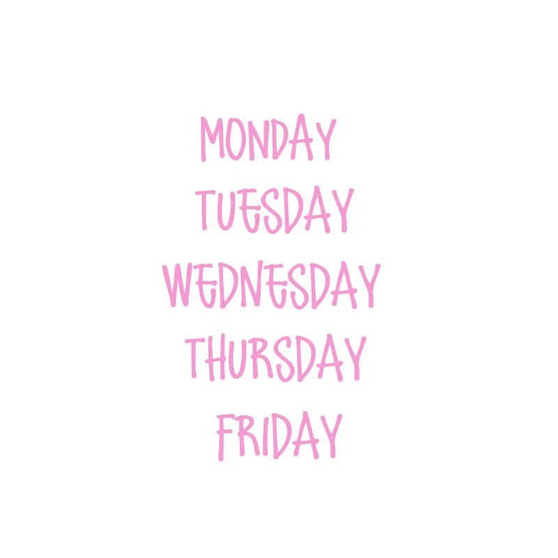 Days of the Week Labels | Personalized Vinyl Decals for Drawer and Storage Organization detail view