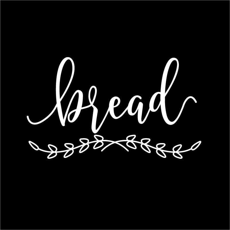 Farmhouse Bread Box Sticker | Kitchen Pantry Label Decal lifestyle view