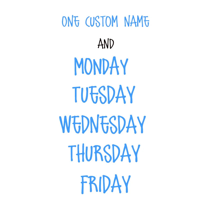 Days of the Week Labels | Personalized Vinyl Decals for Drawer and Storage Organizati lifestyle view