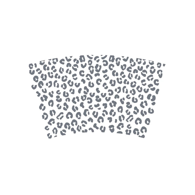 Leopard Pattern Full Wrap Vinyl Sticker for 24 oz Cold Cup | Cheetah Coffee Cup Decal close-up view