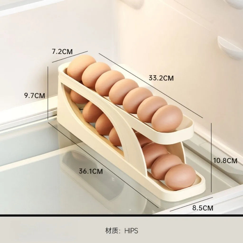2 Floors Automatic Egg Dispenser For Countertop Cooler Kitchen Organizer lifestyle view