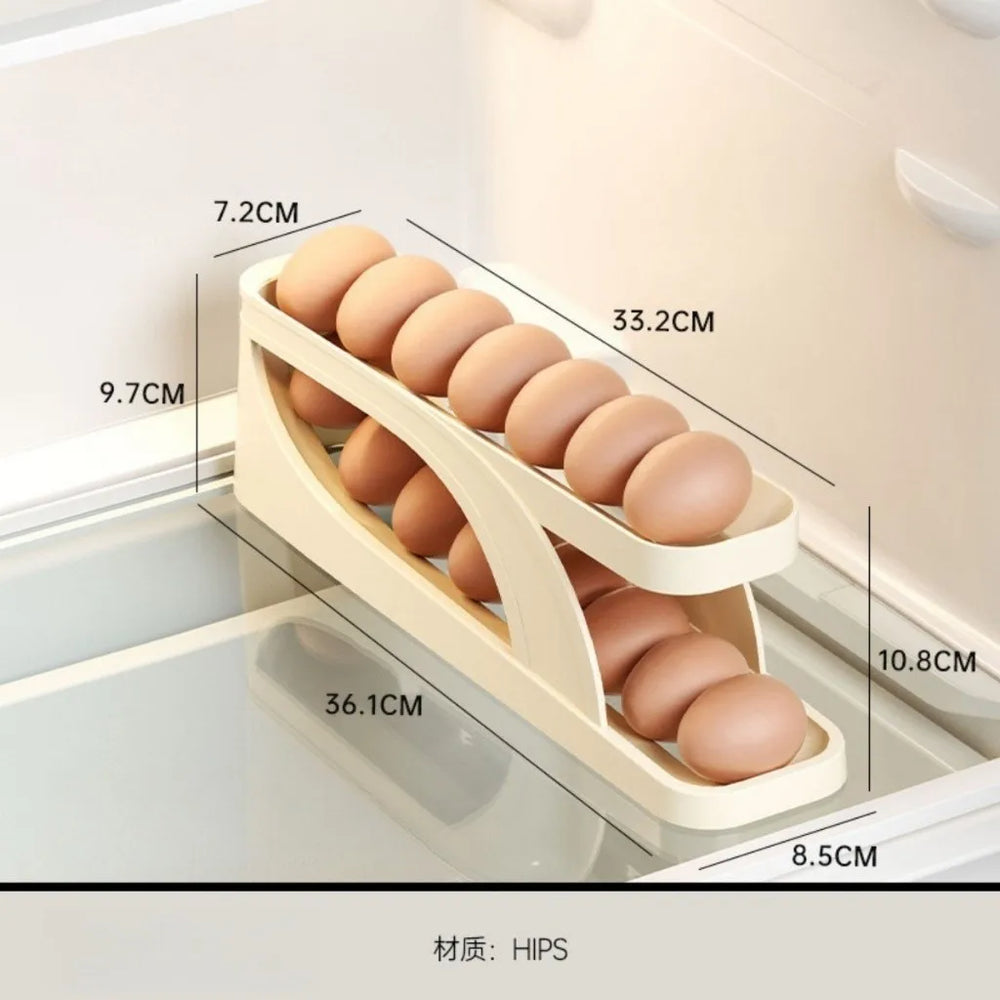 2 Floors Automatic Egg Dispenser For Countertop Cooler Kitchen Organizer lifestyle view