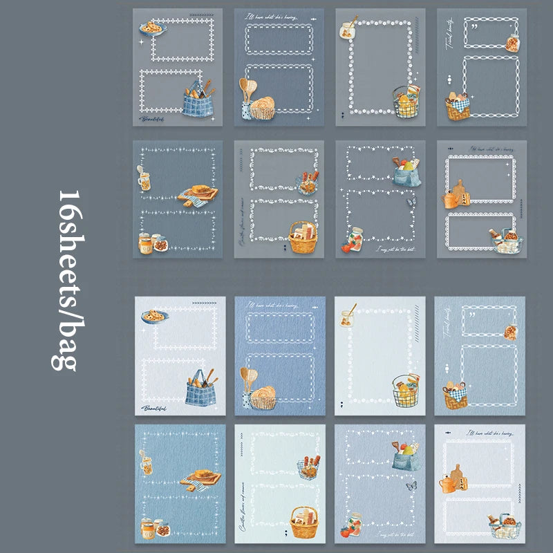 Mr.Paper 16Pcs Light Sleep Manuscript Sticker Pack | Hand-Drawn Journal Decor Kit lifestyle view