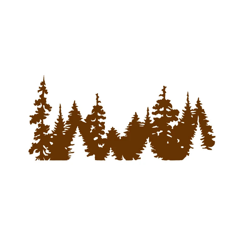 Mountain Forest Trees Vinyl Sticker Decal | Nature Adventure Wall Art for Car Laptop Win detail view