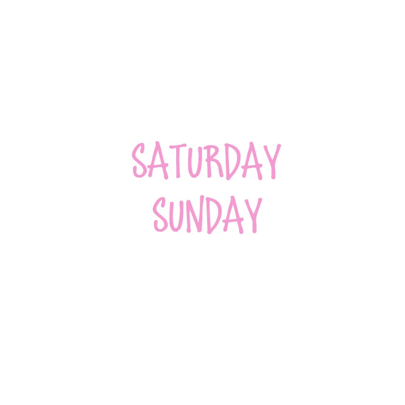 Days of the Week Labels | Personalized Vinyl Decals for Drawer and Storage Organizatio close-up view