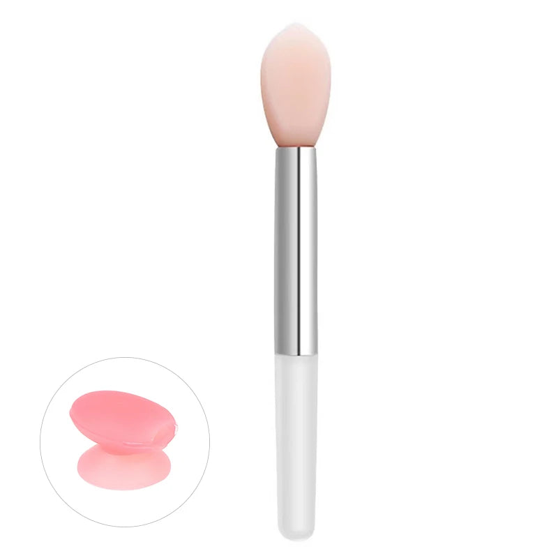 Silicone Lip Balm Brush with Sucker Dust Cover | Portable Makeup Applicator lifestyle view