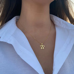 Venus Symbol Charm Female Lesbian LGBT Necklace Women Pendant LES Gold Silver Color Stai detail view