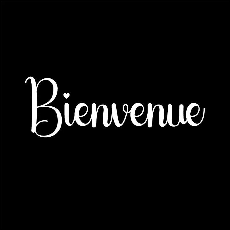 French Wedding Directional Sign Stickers | Baptism Party Personalized Vinyl Decals detail view