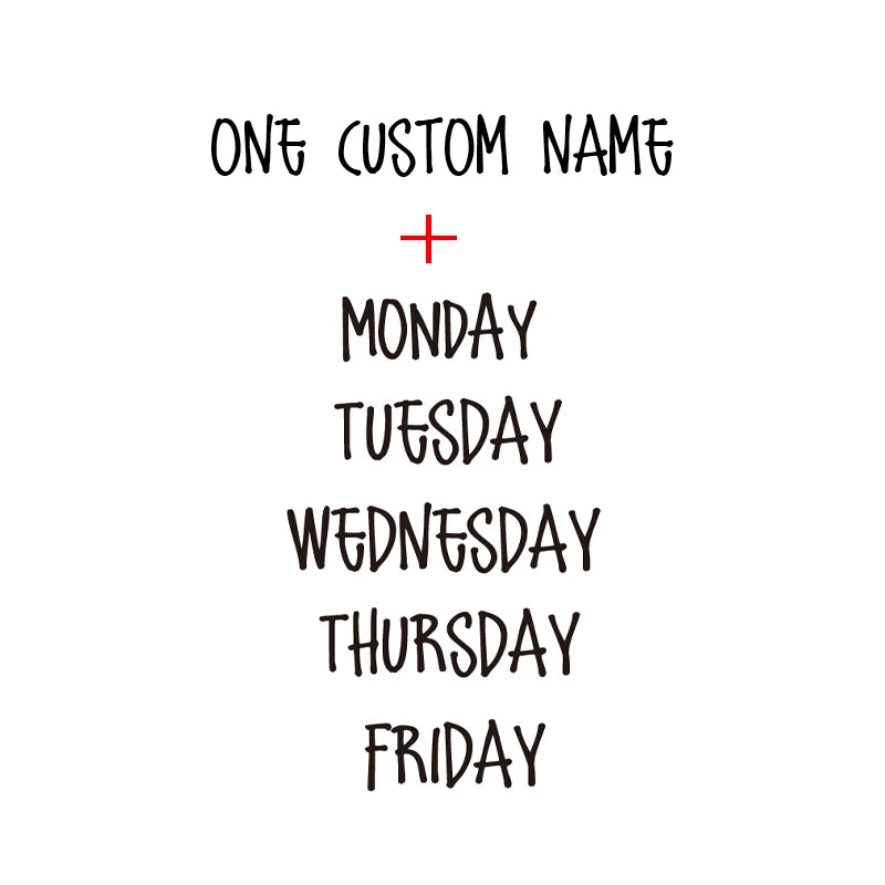 Days of the Week Labels | Personalized Vinyl Decals for Drawer and Storage Organizati lifestyle view