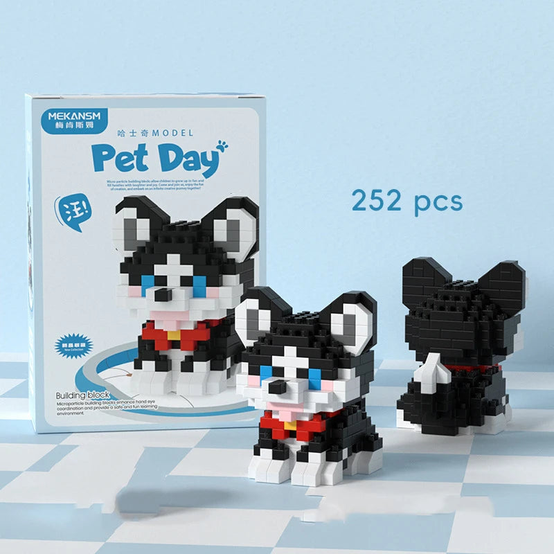 18 in 1 Pet Animal Building Blocks Set | Kids Educational Toy close-up view