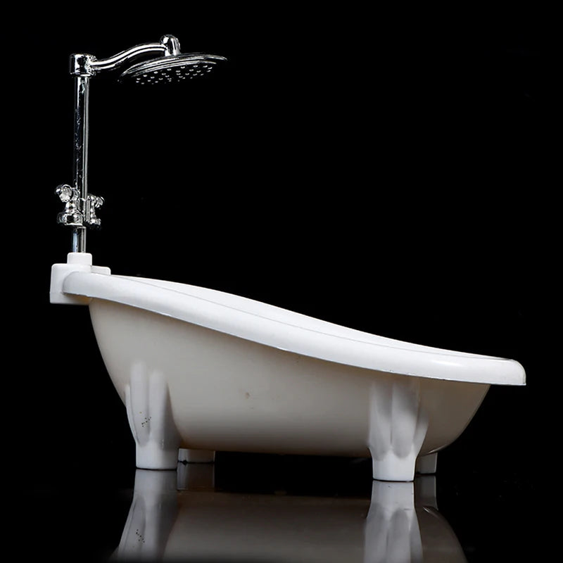 Dollhouse Miniatures Bathtub Furniture Bathroom Accessories Kids Pretend Toy detail view