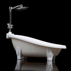 Dollhouse Miniatures Bathtub Furniture Bathroom Accessories Kids Pretend Toy detail view
