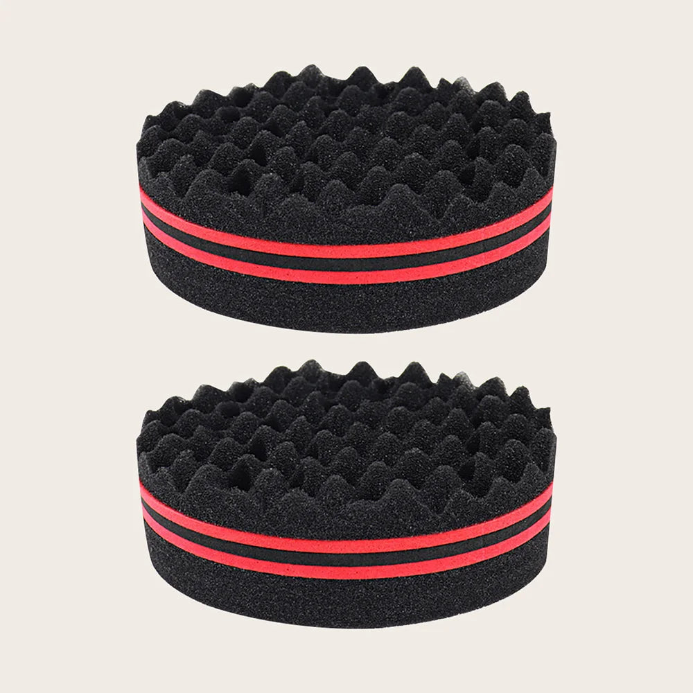 Oval Double-Sided Magic Twisted Hairbrush Sponge Brush For Natural Afro Coil Wave Dre lifestyle view