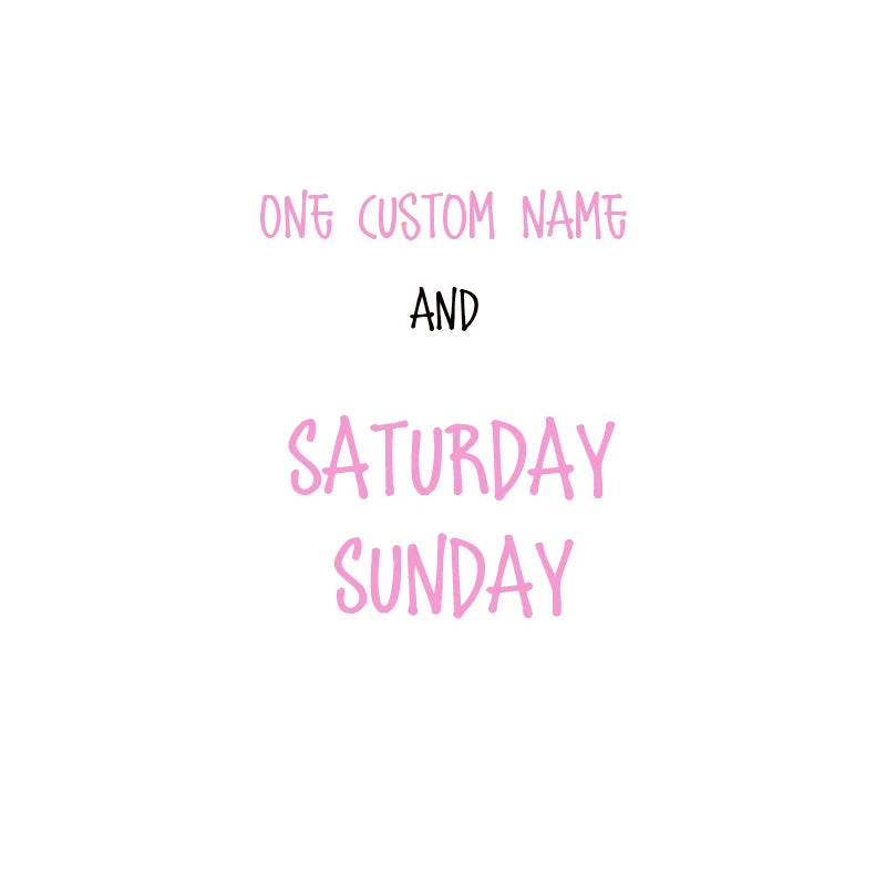 Days of the Week Labels | Personalized Vinyl Decals for Drawer and Storage Organiza additional angle