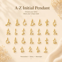 Dainty Heart Initial Necklace for Women, Gold Plated A-Z Letter Pendant, Waterproof Stai detail view