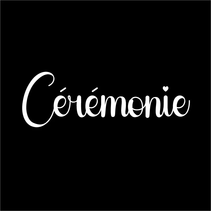 French Wedding Directional Sign Stickers | Baptism Party Personalized Vinyl Decals alternate view