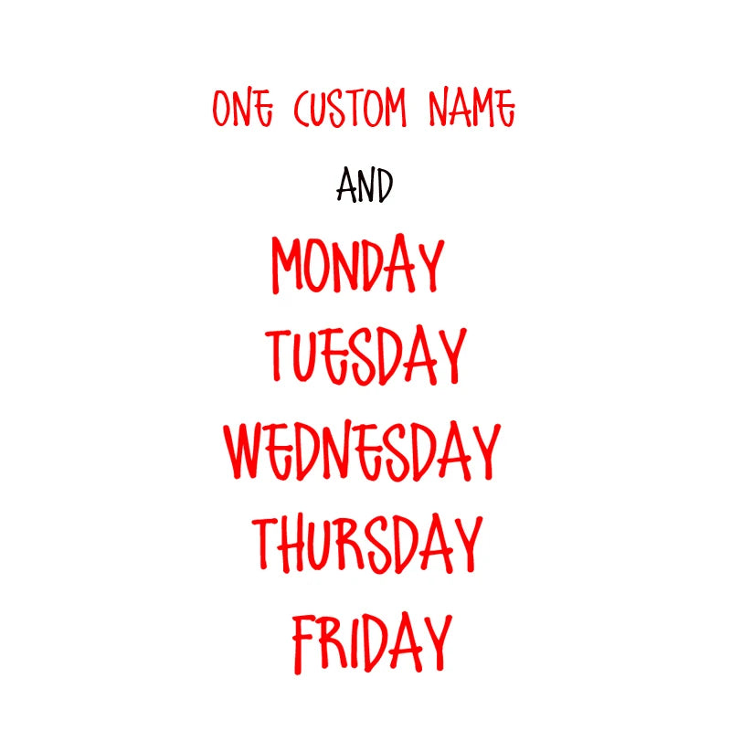 Days of the Week Labels | Personalized Vinyl Decals for Drawer and Storage Organizati lifestyle view
