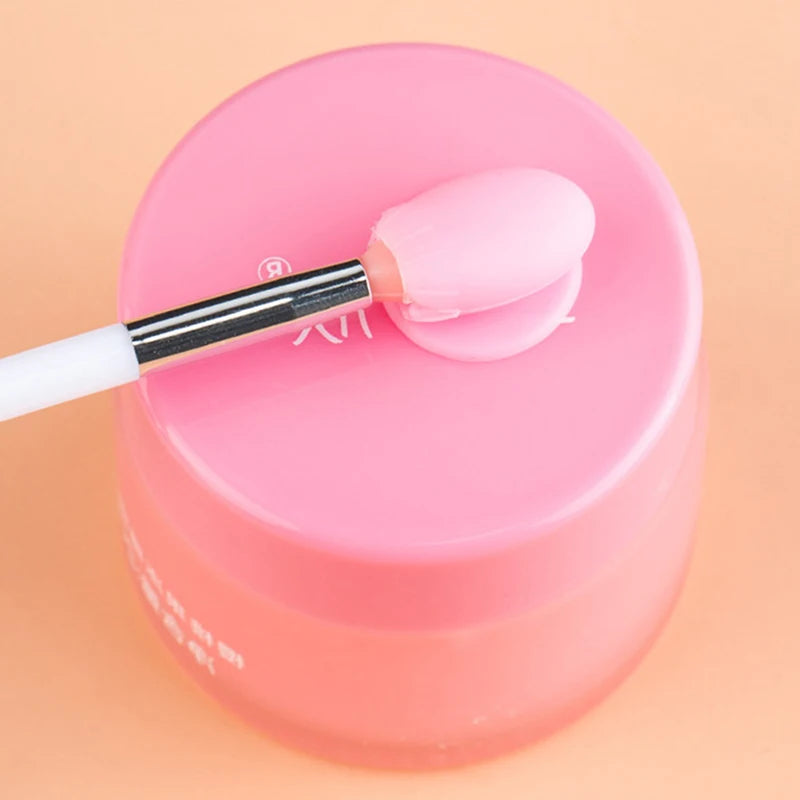 Silicone Lip Balm Brush with Sucker Dust Cover | Portable Makeup Applicator detail view