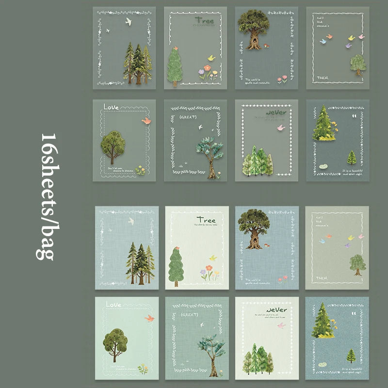 Mr.Paper 16Pcs Light Sleep Manuscript Sticker Pack | Hand-Drawn Journal Decor Kit close-up view