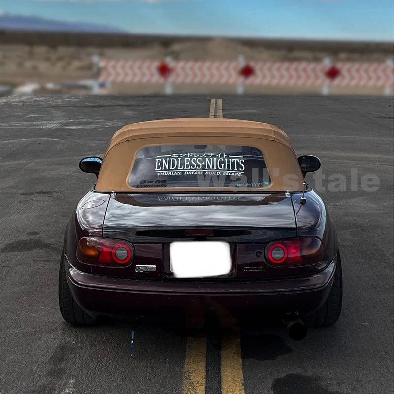 Endless Nights Japanese Vinyl Sticker | JDM Drift Stance Anime Decal for Car Window B lifestyle view