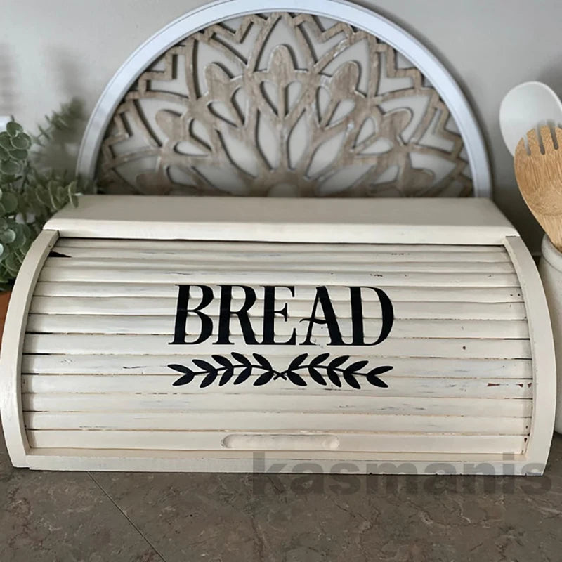 Farmhouse Bread Box Sticker | Kitchen Pantry Label Decal alternate view