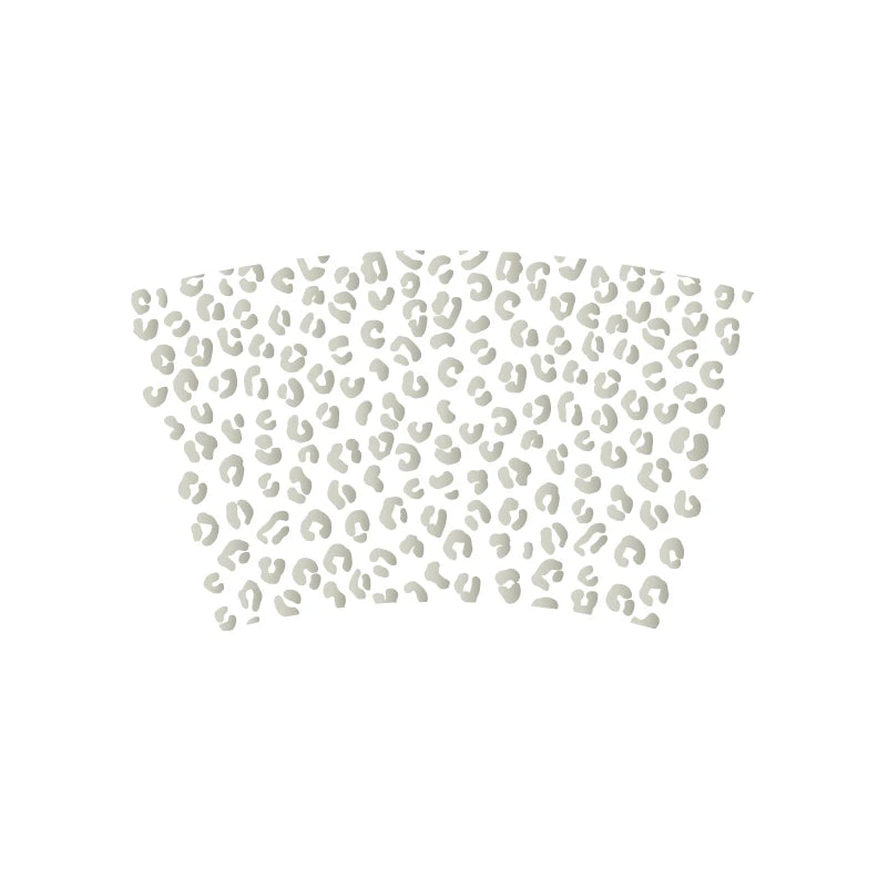 Leopard Pattern Full Wrap Vinyl Sticker for 24 oz Cold Cup | Cheetah Coffee Cup Decal detail view