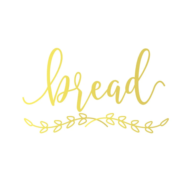Farmhouse Bread Box Sticker | Kitchen Pantry Label Decal close-up view