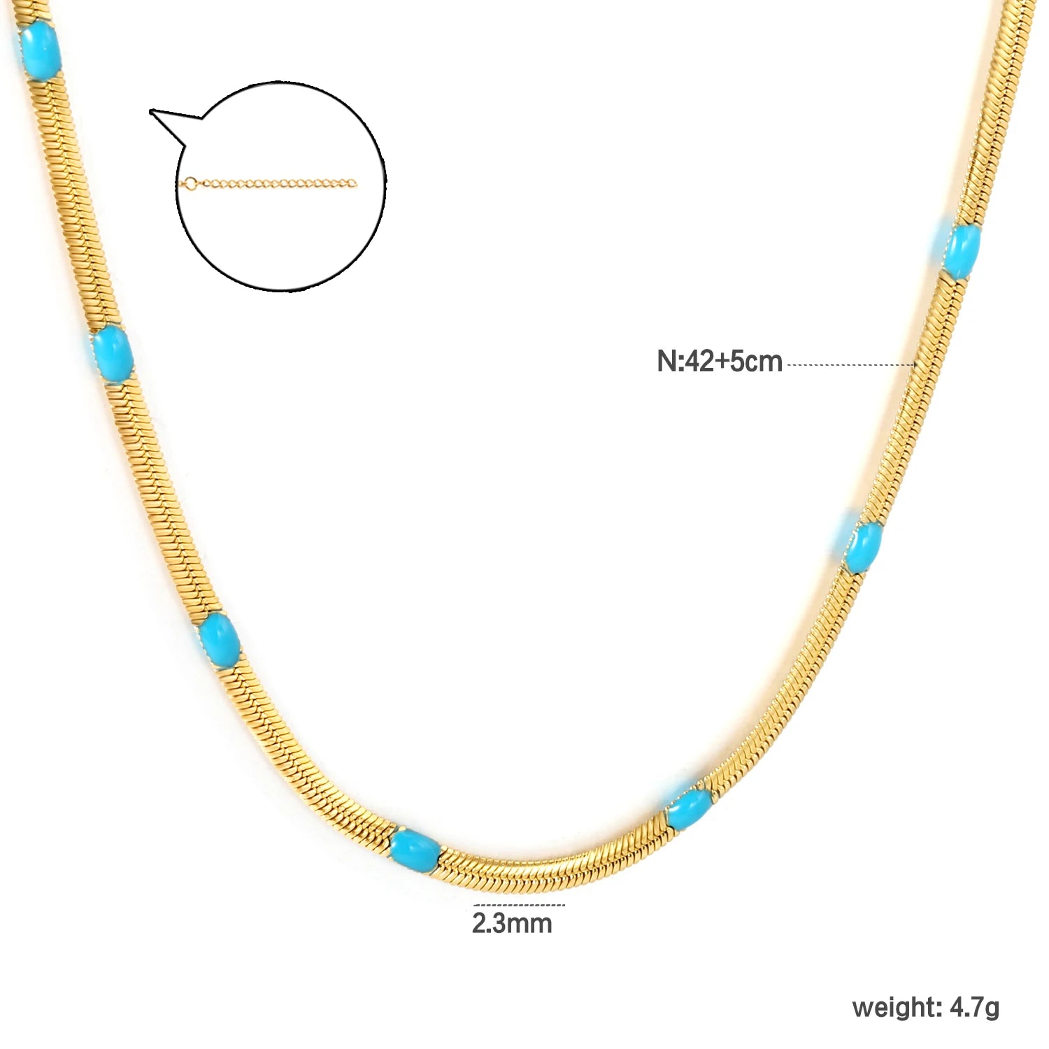 LUXUKISSKIDS Sweet Multicolor Drip-Oil Beads Necklace Women's Bohemia Stylish Clavicle C detail view