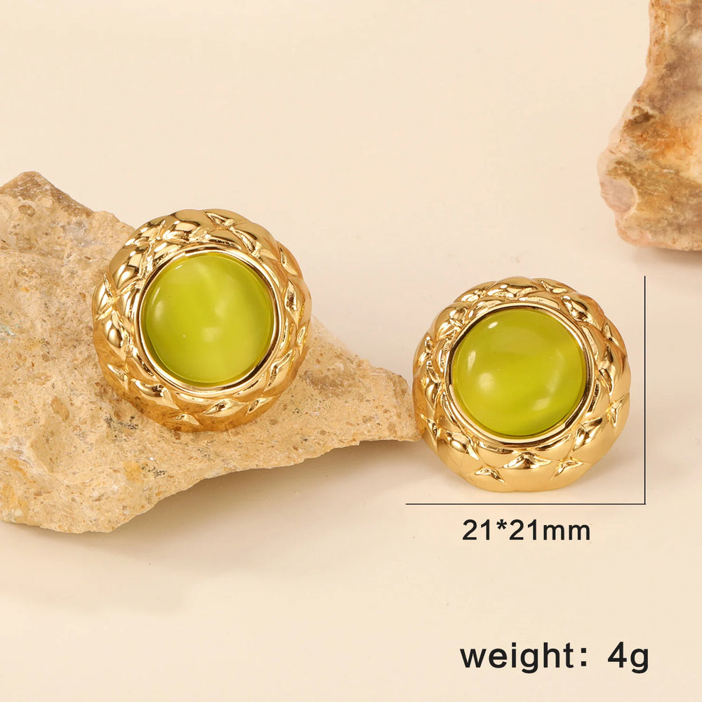 LUXUKISSKIDS Fairy Flower Earrings Stud | Gold-Plated Stainless Steel Piercing Jewelr lifestyle view