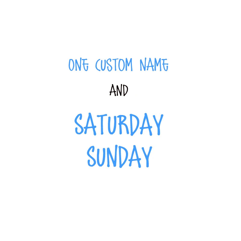 Days of the Week Labels | Personalized Vinyl Decals for Drawer and Storage Organizati alternate view