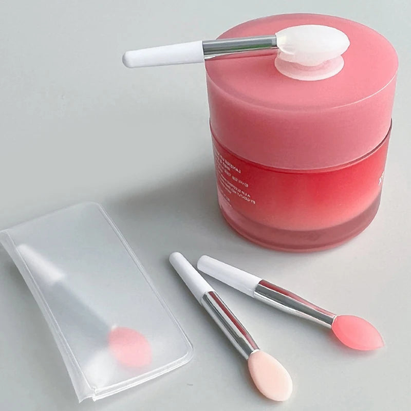 Silicone Lip Balm Brush with Sucker Dust Cover | Portable Makeup Applicator alternate view