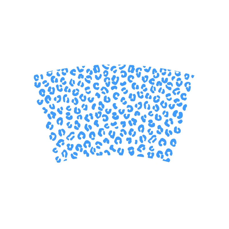 Leopard Pattern Full Wrap Vinyl Sticker for 24 oz Cold Cup | Cheetah Coffee Cup Dec additional angle