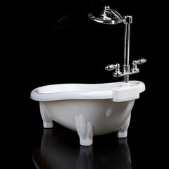 Dollhouse Miniatures Bathtub Furniture Bathroom Accessories Kids Pretend Toy close-up view
