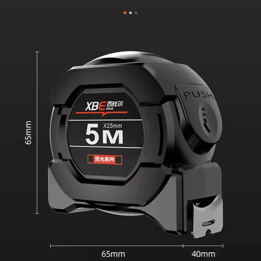 Self Locking Fluorescent Steel Tape Measure | High Precision Waterproof Measuring T additional angle