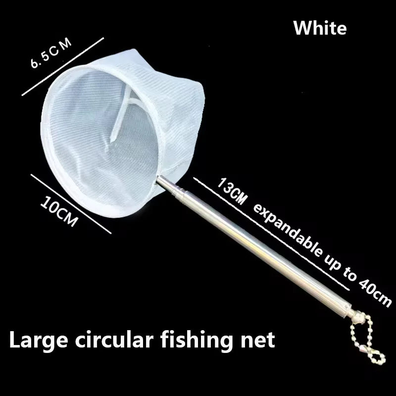 Small Fish and Shrimp Net | Stainless Steel Aquarium Cleaning Tool close-up view