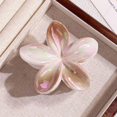 1/6/12pcs Sweet Gradient Colorful Flower Acrylic Hair Claw Clip Women Hairpin Summer alternate view