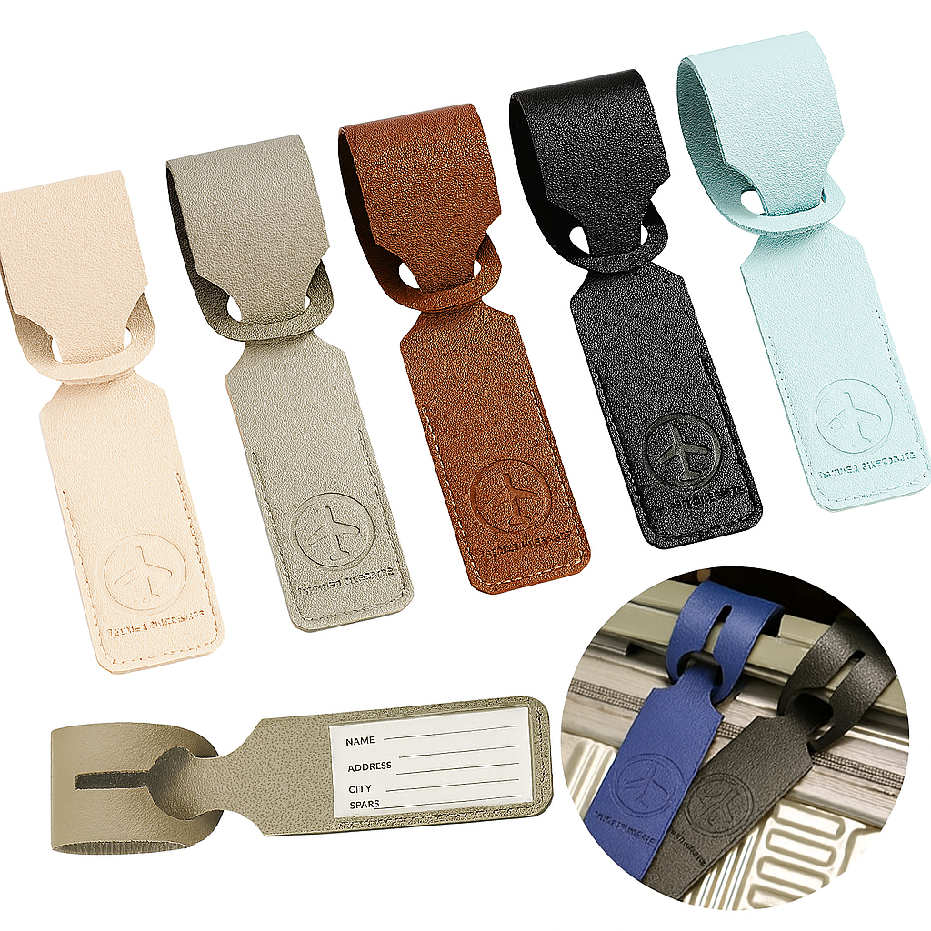 PU Leather Luggage Tag – Creative ID Address Holder - Onlytenbucks.com