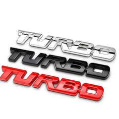 Turbocharged Metal Alloy 3D Car Sticker Badge - Onlytenbucks.com