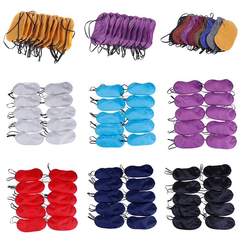 10 Pcs Comfortable Sleep Eye Mask | Light Blocking Blindfold for Travel & Night Sleep detail view