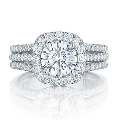 Huitan Trendy Women Rings with Brilliant Cubic Zirconia Luxury Engagement Rings Fashion detail view