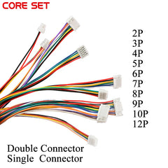 10Pcs GH1.25 2P/3P/4P/5P/6 Pin JST GH Series 1.25 Male Plug Connector With Wire 15CM 1007 28 AWG Single/Double Connector 1.25MM